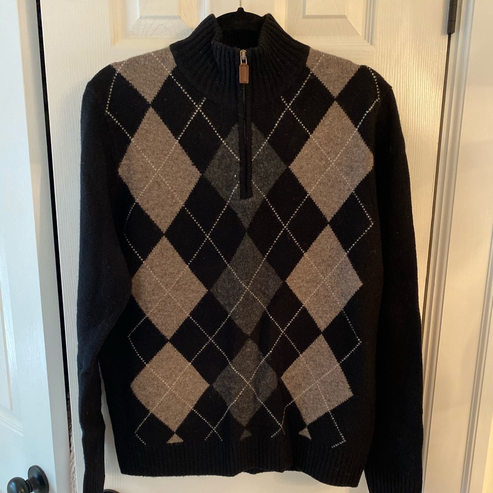 J.Crew Men’s Argyle Wool Sweater Size Medium